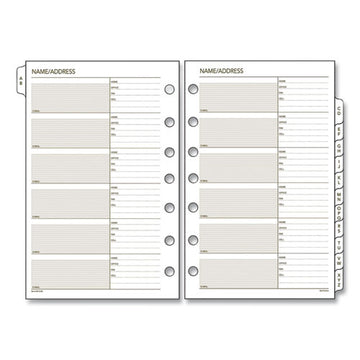 AT-A-GLANCE® Day Runner® Telephone-address 1-12-cut A-z Tab Refill For Planners-organizers, 8.5 X 5.5, White Sheets, Undated freeshipping - TVN Wholesale
